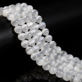 126Pcs 6mm Natural Moroccan Selenite Beads - Round Healing Crystal Beads for Jewelry Making Chakra Balancing Positive Reiki Ener
