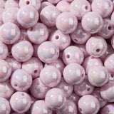 BERMRO 16mm Acrylic Bead 100pcs AB Cream Purple Color Acrylic Bead Chunk Bubblegum Beads for DIY Crafting Necklace Bracelet Jewe