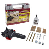 Milescraft 1333 Dowel Jig Kit New, Improved, SelfCentering Handheld Dowel Jig with 3 Metal Bushing Sizes (1/4in, 5/16in, 3/8i