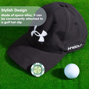 SlopeMaster ProGreen Reader - Golf Hat Clip Ball Marker with High Precision Green Reading Aid Golf Accessories for Men Women(Gre