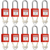 SAFBY Lockout Tagout Locks, Safety Padlock, Keyed Differently Loto Safety Padlocks for Lock Out Tag Out Kits Station (Red 11-20)