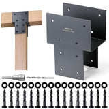 Wocepu 2 Pack Heavy Duty 6x6 (Actual 5.5x5.5) Stainless Steel Post Caps Tie Bracket , Fit Connecting Wood Gazebo, Deck Patio Pos