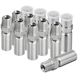 Racewill 12 Pack 3/8 NPTF Hydraulic Hose Fittings, 1/4 I.D. Hose x 3/8 NPTF Male with Protection Cover Hydraulic Hose End Crimp 