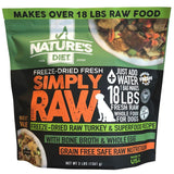 Nature's Diet Simply Raw Freeze-Dried Raw Whole Food Meal - Makes 18 Lbs Fresh Food With Muscle, Organ, Bone Broth, Whole Egg, S