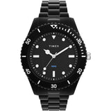 Timex Mens Legacy #Tide 42mm Watch - Black Bracelet Black Dial Black Case
