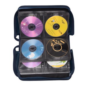 128 Capacity CD/DVD case Wallet, Storage,Holder,Booklet by Rekukos(Blue)