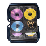 128 Capacity CD/DVD case Wallet, Storage,Holder,Booklet by Rekukos(Blue)