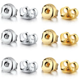 Formulen Silver Earring Backs Replacements - Hypoallergenic Earring Backs for Studs, Secure Ear Locking for Stud Earrings Ear Nu