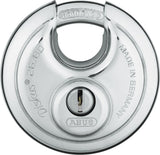 ABUS 26/80 Diskus Solid Body Storage Padlock with 2 Keys for Storage, Transport, and Commercial, 3.16in (80mm) Wide, Keyed Diffe