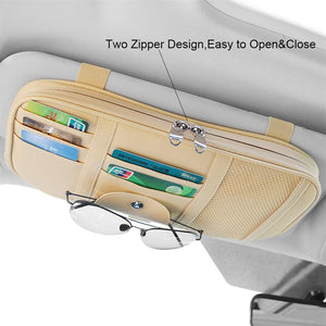 Kartisen Car Sun Visor Organizer, Auto Interior Accessories Pocket Organizer - Car Truck SUV Storage Pouch Holder, with Multi-Po