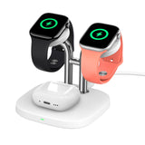 Dual Watch Charger with Fast Charging for Apple Watch, SwanScout 704A, 3-in-1 Wireless Charging Station Stand for Apple Watch Ul