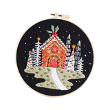 Ilsmysutra Christmas Embroidery Kit With Instructions Diy Needlepoint Cross Stitch Kits House