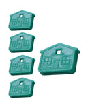 Lucky Line House Shaped Key Caps for KW1 & SC1 Key Ways, Green, 5/PK (162405)
