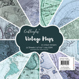 Craftangles Scrapbook & Craft Paper Pack Vintage Maps (12 By 12 Patterned Paper)