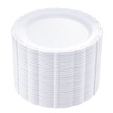 DaYammi 60PCS White Plastic Plates, Heavy Duty White Disposable Premium 7.5inch Dessert Cake Salad Appetizer Plates Hard Plastic