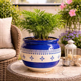 Niyara Designer Ceramic Planters Pots For Indoor Outdoor Home, Garden Office Decor Balcony Planters Gamla Flower Size Large, 8 