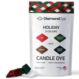 Candle Dye - Made in The USA - 5 Holiday Colors (Red, Brown, Christmas Green, Hunter Green, White) for Paraffin or Soy Wax - Hig