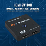 8K HDMI 2.1 Mini Switch 2 in 1 Out 48Gbps 8K 60Hz 4K 120Hz HDR / HDR10 HDMI Switcher for Xbox PS5 BluRay with Auto Switch by J-T
