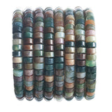 Natural Indian Agate Stone Spacer Beads 6x3mm 38cm/str Flat Round Loose Semi Gemstone Caps for Making Bracelets Necklace