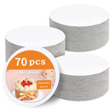 PFAMKEER 70 Pcs Cake Boards,White Cake Boards 8 Inch Round,Food Grade Cardboard Cake Rounds,Disposable Cake Plates,8 Inch Cake B