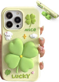 TUFTA Cute 3D Flower Phone Case for iPhone 14 Pro - Retractable Stand & Grip with Floral Design - Girly Aesthetic Soft Silicone 