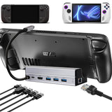 Docking Station for Steam Deck, 6-in-1 Steam Deck Dock with HDMI 2.0 Supports up to 4K@60Hz, 3 USB-A 3.0 Ports Each 5Gbps, Gigab