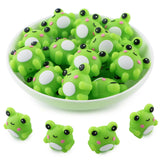 lovyomi 3D Shaped Silicone Beads for Pens, 12Pcs Frog Silicone Focal Beads for Keychain Making DIY Handicraft