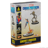 Atomic Mass Games Marvel: Crisis Protocol Sunspot & Warlock Character Pack - Tabletop Superhero Game, Strategy Game for Kids & A