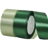 2 Rolls Sage Green Ribbon, 1-1/2 Inch 50 Yards Dusty Sage Dark Green Satin Fabric Ribbon for Wedding Party, Gift Wrapping, Baby 
