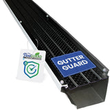 FlowGuard Premium 50Year Gutter Cover System Thermal Thaw Black 5 Inch Aluminum Gutter Guards, 102 Feet by FlexxPoint
