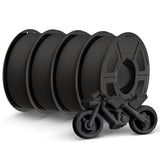 TECBEARS Rapid PETG Filament Bundle,High Speed 3D Printer Filament 4KG, High Toughness PETG, Pack of 4, Black