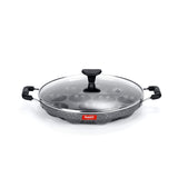Sumeet Aluminium Appam Patra With Glass Lid, 1 Piece (Silver)