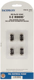 Bachmann Trains EZ RIDERS with BALLBEARING ROLLERS 4/pk For Use with HO or On30 Scale