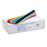 Regular Stems, 12 x 4mm, Metal Wire, Polyester, Assorted, 1000/Box