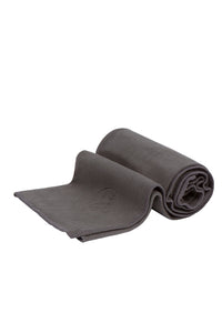 Manduka eQua Yoga Hand Towel - Quick Drying Microfiber, Lightweight, Yoga Accessories Easy for Travel, 16 Inch (40cm), Thunder G