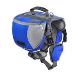 Lifeunion Adjustable Service Dog Supply Backpack Saddle Bag for Camping Hiking Training(Blue,Large)