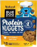 Blue Dog Bakery Protein Nuggets Snack | Small, Soft & Chewy Chicken & Apple Flavor | Natural Healthy Dog Treat - 6 oz (Pack of 1