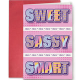 SuperShunhu Funny Niece Birthday Card, Sweet Sassy Smart Birthday Greeting Card for Greatest Niece, Birthday Gift from Aunt Uncl