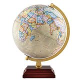 Waypoint Geographic Atlantic Plus 12 Antique Ocean-Style World Globe, Up-to-Date Reference Globe for Home and Office Decor, 17 H