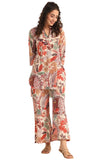 Leriya Fashion Women Ethnic Kurta Set | Rayon Co-Ord Set | Fancy Pajama Set | Pack of 2 | Floral Printed Top & Pant Set | Full P