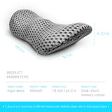 Lumbar Support Pillow - Memory Foam for Low Back Pain Relief, Ergonomic Streamline Car Seat, Office Chair, Recliner and Bed (Upg