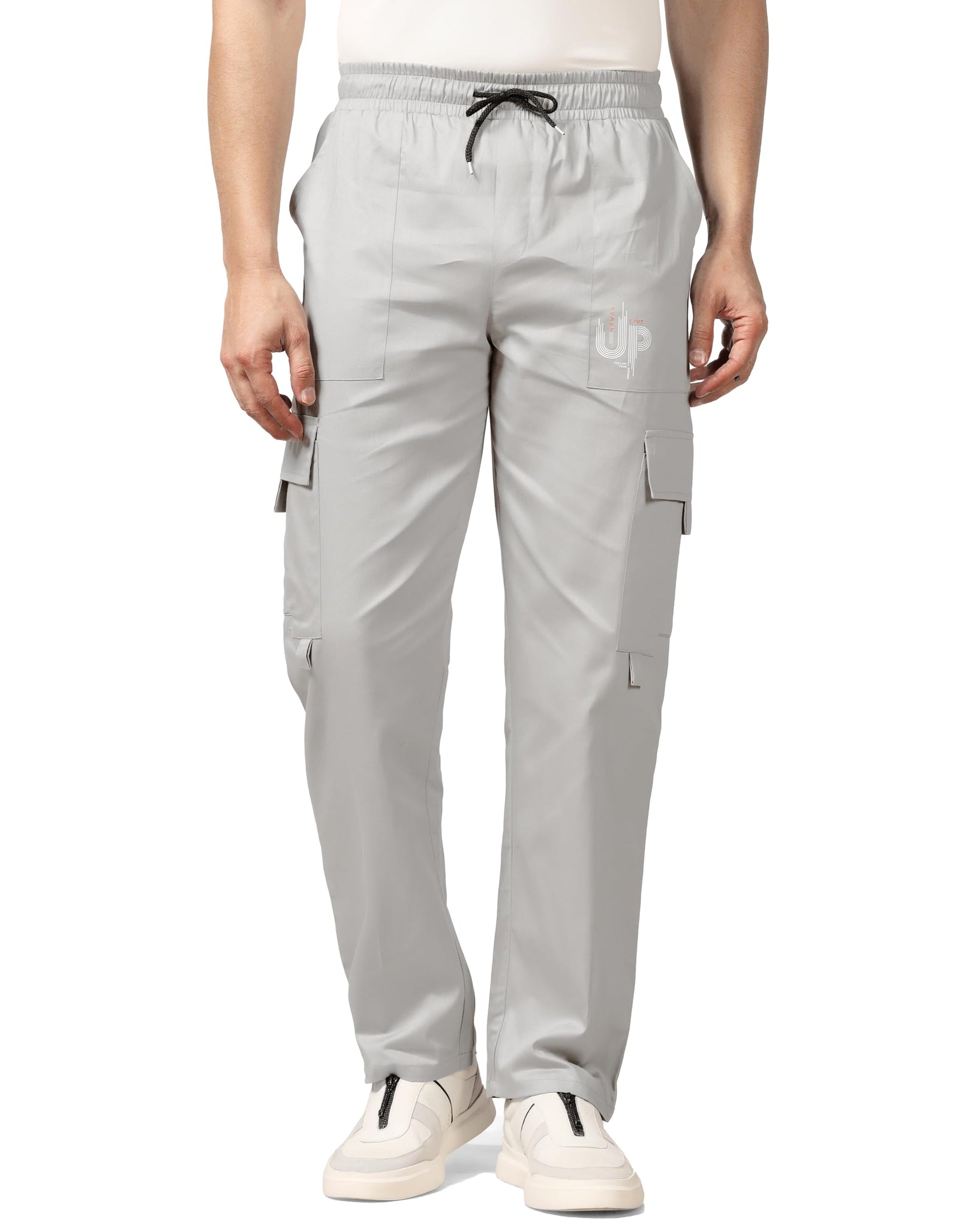 Toplot Cotton Multi-Pocket Cargo Pant For Men (Men-Up-Cargo-5178-Silver-30),Silver,30,B0CYQ78C8C