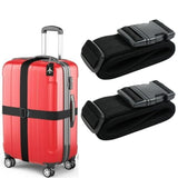 Nihspruhay 2Pack Travel Bag Packing Straps Adjustable Nylon Luggage Straps Belt, Suitcase Belt Tsa Approved, 3 Meter (Black)