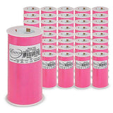 Expo International Case of 36 Premium Shiny Tulle Spools of 6 Inch X 25 Yards | Neon Pink