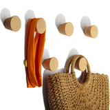 Shappy 6 Pieces Wooden Coat Hooks Wall Mounted Single Cone Coat Hook Rustic Wall Coat Rack for Living Room Hanging Coats, Hats, 