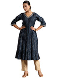 Libas Women'S Silk Ethnic A-Line Kurta (29229 Blue
