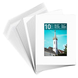 Golden State Art, White 8x10 Picture Mats Mattes with White Core Bevel Cut for 5x7 Photo + Backing +Bags by Golden State Art
