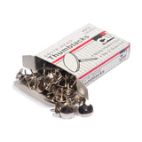 Charles Leonard Thumb Tacks, Nickel Plated Solid Head, 3/8 Inch Head, 100Pack (912)