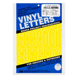 Duro Permanent Adhesive Vinyl Letters & Numbers 3 160/Pkg, Yellow