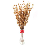 Larksilk 12 Burgundy Holly Berry Stem Picks - 17 Decorative Wire Stem Branch Sprays for Christmas Tree Decoration, Holiday D co